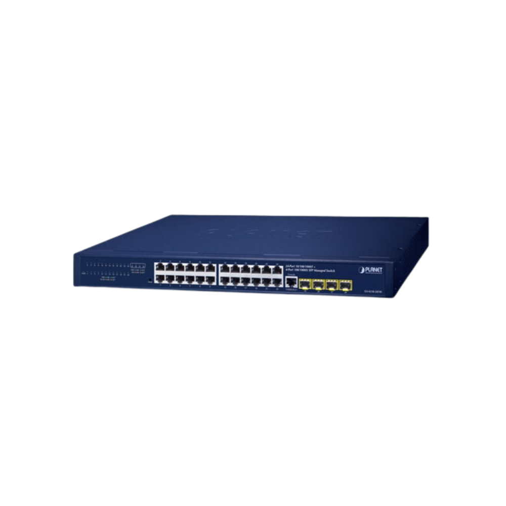 24-Port 10/100/1000T + 4-Port 100/1000X SFP Managed Gigabit Switch