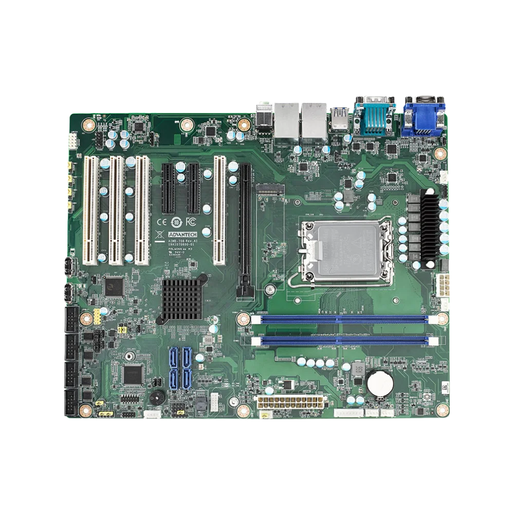 AIMB-708
LGA1700 12th/13th Generation Intel® Core™ i9/i7/i5/i3 & Pentium®/Celeron® ATX with HDMI/VGA, DDR4, USB 3.2, M.2, 6 COMs