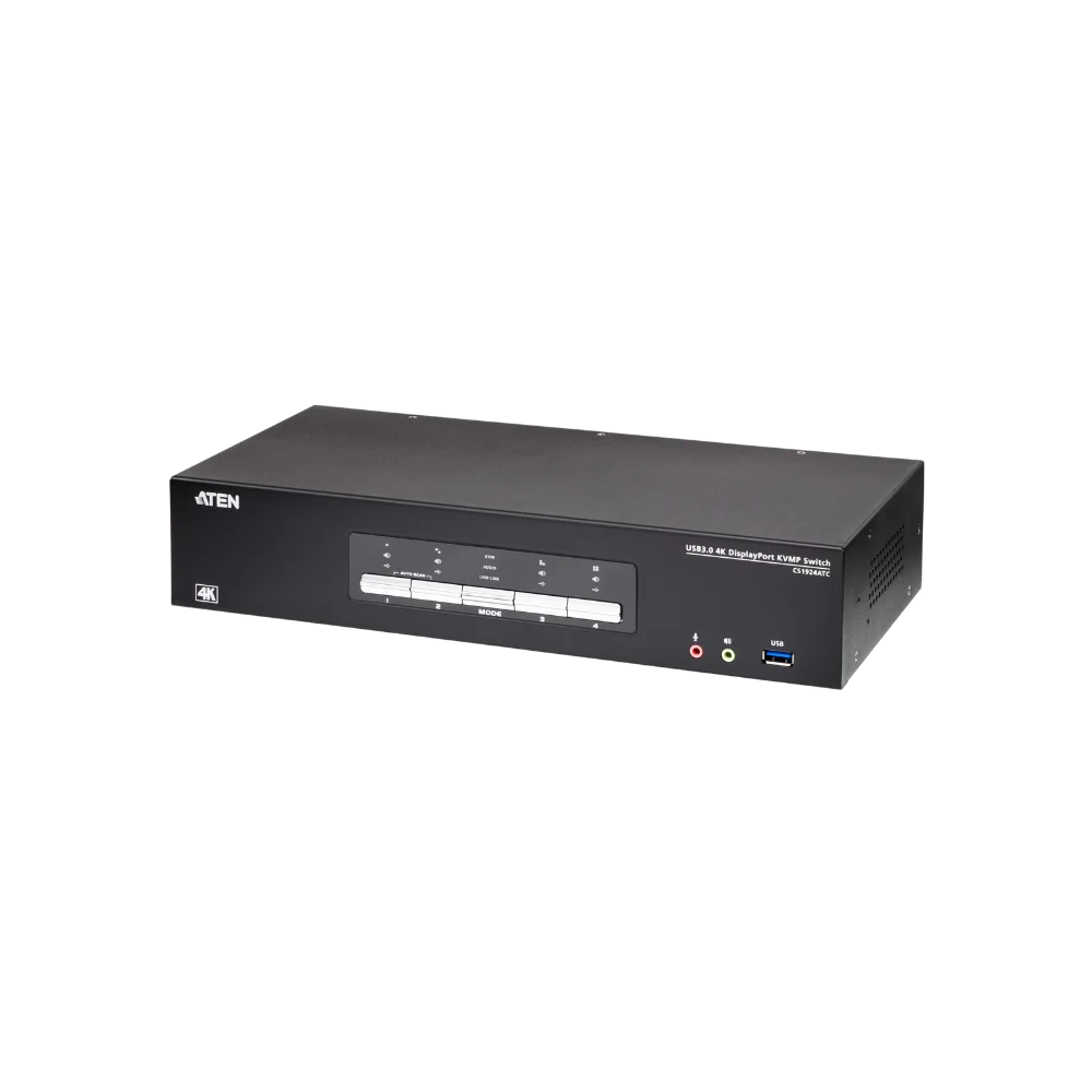 CS1924ATC
4-Port USB 3.0 4K DisplayPort KVMP™ Switch for ATC New