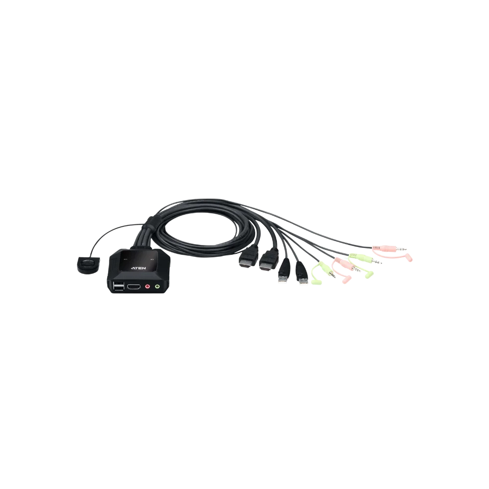CS22H
2-Port USB 4K HDMI Cable KVM Switch with Remote Port Selector