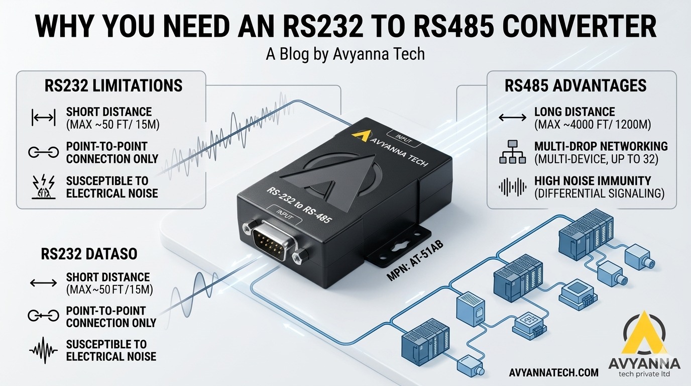 RS232 vs RS485: Why You Need a Converter in Industrial Automation