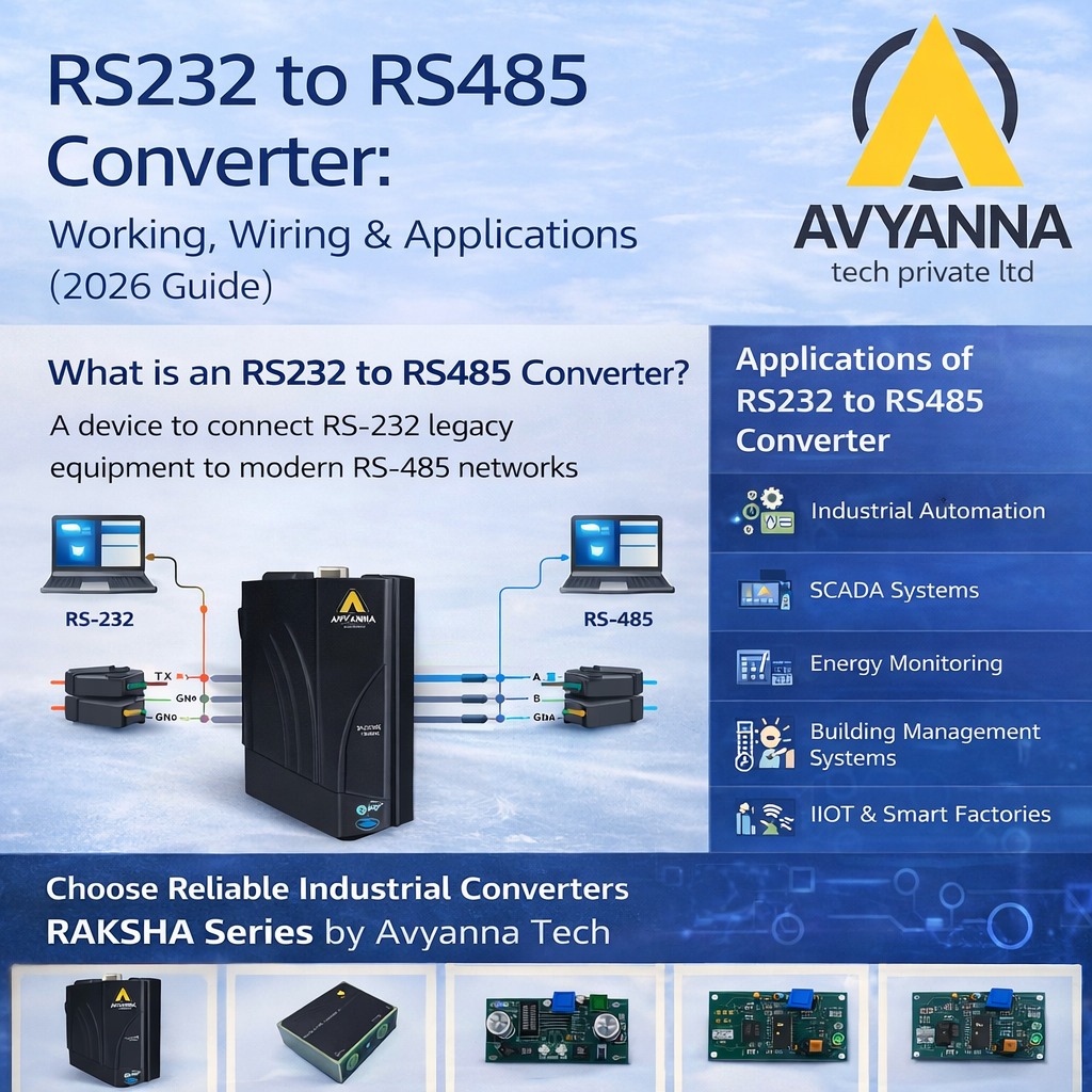 RS232 to RS485 Converter: Working, Wiring & Applications